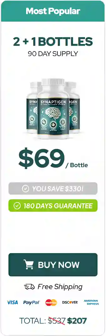 Synaptigen 3 bottle pricing